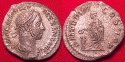 SEVERUS ALEXANDER AR silver denarius. Rome, 230 AD. Victoria inscribing ...