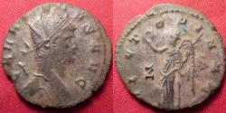Ancient Coins - GALLIENUS AE silvered antoninianus. Rome, 265-267 AD. Victory standing left