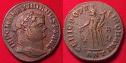 Ancient Coins - MAXIMIANUS AE large follis. Genio Populi Romani, Struck at Antioch.