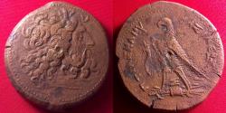 Ancient Coins - PTOLEMY IV PHILOPATOR AE 42mm drachm. 65.6 grams. Eagle on thunderbolt