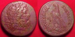 Ancient Coins - PTOLEMY III EUERGETES AE large drachm. 66.2 grams. Eagle on thunderbolt, Chi-Rho below