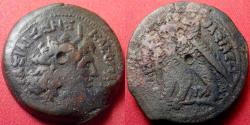 Ancient Coins - KLEOPATRA II & PTOLEMY VI PHILOPATOR AE 29mm. Two eagles on thunderbolts. 163-145 BC