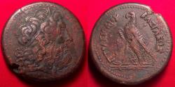 Ancient Coins - PTOLEMY III EUERGETES AE large drachm. 67.9 grams. Eagle on thunderbolt, Chi-Rho below