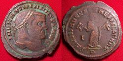 Ancient Coins - MAXIMIANUS AE large follis. Carthage mint, Carthago standing, holding fruit. 9.6g.