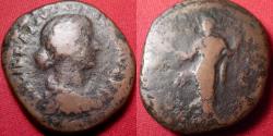 Ancient Coins - LUCILLA AE as. Juno standing, holding patera & scepter.