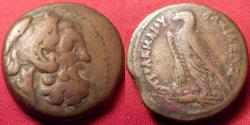 Ancient Coins - PTOLEMY V EPIPHANES AE 24mm. 14.2 grams. Herakles / Eagle standing. Very scarce