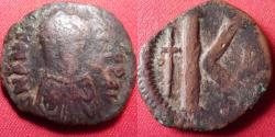 Ancient Coins - ANASTASIUS AE half follis. Constantinople mint. Large K