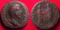 Ancient Coins - MARCUS AURELIUS AE as. CONCORD AVGVSTOR, Marcus Aurelius & Lucius Verus clasping hands