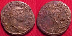 Ancient Coins - CONSTANTIUS I CHLORUS AE large follis. Siscia mint, Genius standing.