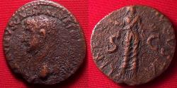 Ancient Coins - CLAUDIUS AE as. Libertas standing, holding pileus.