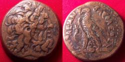 Ancient Coins - PTOLEMY IV PHILOPATOR AE triobol. LI between eagle's legs. Scarce