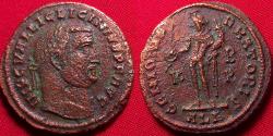 Ancient Coins - LICINIUS I AE follis. Alexandria. GENIO IMPERATORIS. 6.1 grams.