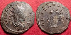 Ancient Coins - CLAUDIUS II GOTHICUS AE antoninianus. ADVENTUS AUG, Emperor on horseback. Claudius II's arrival in Rome. Scarce