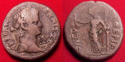 Ancient Coins - OTHO AR tetradrachm. Alexandria. Eleutheria standing, holding wreath, leaning on column.