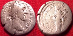Ancient Coins - ANTONINUS PIUS AR silver denarius. Aequitas standing, holding scales & cornucopia