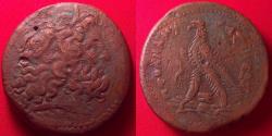 Ancient Coins - PTOLEMY IV PHILOPATOR AE 41mm drachm. 63 grams. Eagle on thunderbolt