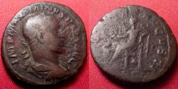 Ancient Coins - MAXIMINUS I THRAX AE as. Early issue, 235 AD. Salus seated left. Heavy 11.4 grams