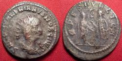 Ancient Coins - SALONINUS AR antoninianus. Antioch or Samosata, SPES PVBLICA, Saloninus extending hand to Spes. Scarce.