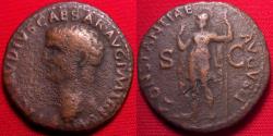 Ancient Coins - CLAUDIUS AE as. Constantia standing, holding spear.