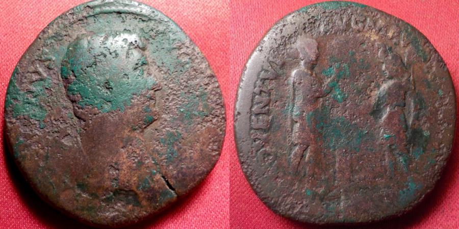 HADRIAN AE sestertius. ADVENTI AVG MAVRETANIAE, Mauretania & Hadrian ...