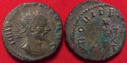 Ancient Coins - CLAUDIUS II GOTHICUS AE antoninianus. Rome. Providentia standing, leaning on column.