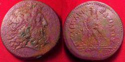 Ancient Coins - PTOLEMY III EUERGETES AE large drachm. 63.7 grams. Eagle on thunderbolt, Chi-Rho below