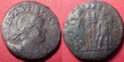 Ancient Coins - CONSTANTINE II CAESAR AE3. Antioch mint. GLORIA EXERCITVS, soldiers & standards.