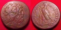 Ancient Coins - PTOLEMY IV PHILOPATOR AE 42mm drachm. 69.8 grams. Eagle on thunderbolt