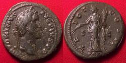 Ancient Coins - ANTONINUS PIUS AE as. 139 AD. Pax standing, holding branch & cornucopia.