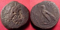 Ancient Coins - PTOLEMY VI PHILOMETOR AE obol. Cyprus, 180-170 BC, under the regency of Eulaios. Eagle standing, lotus flower in left field. Very scarce.