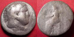 Ancient Coins - ALEXANDER III THE GREAT AR silver tetradrachm. Herakles / Zeus with legs uncrossed