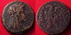 Ancient Coins - PTOLEMY V EPIPHANOS AE middle bronze. 204-180 BC. Wreathed Isis / Eagle on thunderbolt