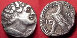 Ancient Coins - PTOLEMY X ALEXANDER AR silver tetradrachm. 98-97 BC. Eagle on thunderbolt