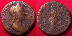 Ancient Coins - SABINA AE sestertius. CONCORDIA standing, holding patera & cornucopia.