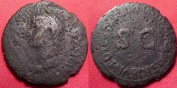 Ancient Coins - TIBERIUS AE as. Legend around large SC. Rome, 22-23 AD.