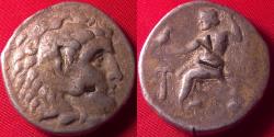 Ancient Coins - ALEXANDER III THE GREAT AR silver tetradrachm. Arados, Phoenicia. Palm tree in left field.