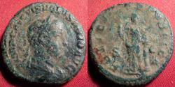 Ancient Coins - VOLUSIAN AE as. Rome, 251-253 AD. FELICITAS PVBLICA, Felicitas standing left. Scarce denomination