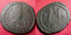 Ancient Coins - ANASTASIUS AE 37mm follis. Constantinople mint. Large M, stars in fields