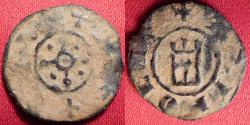 World Coins - BOHEMOND V AE pougeoise. Crusader state of Tripoli, 1235-1251 AD. Cross, crenellated tower.