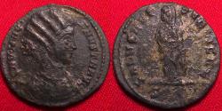 Ancient Coins - FAUSTA AUGUSTA AE follis. Heraclea mint. Spes standing, holding children.