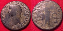 Ancient Coins - CLAUDIUS AE as. Libertas standing, holding pileus.