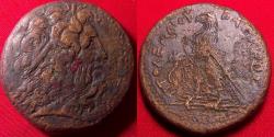 Ancient Coins - PTOLEMY III EUERGETES 34mm triobol. Eagle standing, Chi-Ro between legs.