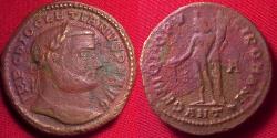 Ancient Coins - DIOCLETIAN AE follis. 10.6 grams. Antioch, 297-298 AD. Genius standing.
