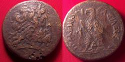 Ancient Coins - PTOLEMY IV PHILOPATOR AE 41mm drachm. 65.5 grams. Eagle on thunderbolt