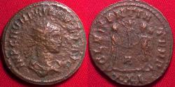 Ancient Coins - NUMERIAN, as AUGUSTUS, AE antoninianus. Clementia Temp, Numerian receiving Victory