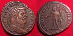 Ancient Coins - MAXIMIANUS AE follis. 10.2 grams. Genius standing, holding patera & cornucopia. S* in exergue.