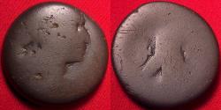 Ancient Coins - CLEOPATRA VII PHILOPATOR, Queen & Pharaoh of Egypt, AE 80 drachmae. Eagle on thunderbolt.