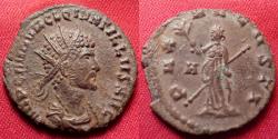 Ancient Coins - QUINTILLUS AE silvered antoninianus. Rome, 270 AD. PAX AVGVSTI