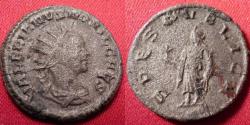 Ancient Coins - VALERIAN II CAESAR AR antoninianus. Antioch or Samosata mint. Spes advancing, holding flower.