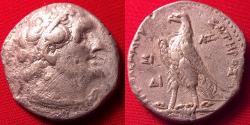 Ancient Coins - PTOLEMY II PHILADELPHOS AR silver tetradrachm. Sidon, 249-248 BC. Eagle on thunderbolt.